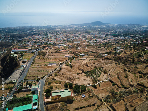 Medianías de Arafo in Tenerife seen from drone photo