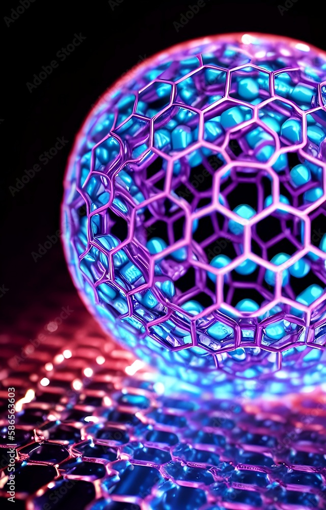 carbon, atoms, chemistry, structures, bubble, hexagon, bonding