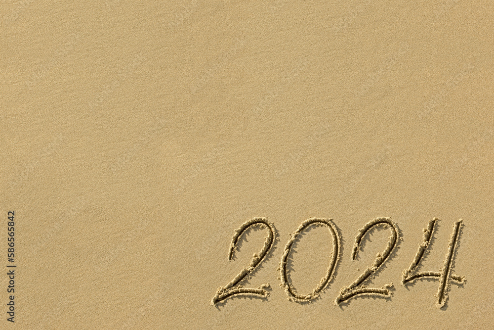 Inscription 2024 On The Sand Stock Photo Adobe Stock   1000 F 586565842 Usrmr4fJmCj6HTMzA6QC15WndClSkHwY 