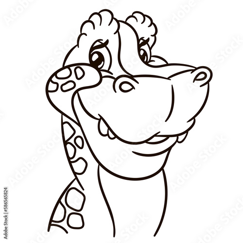 T rex dinosaur cartoon character. Cute baby animal print for kids.
