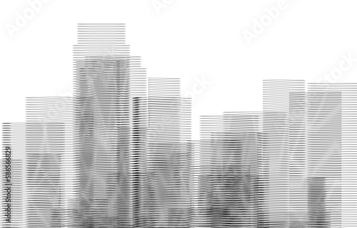 skyscrapers in the city 3d illustration