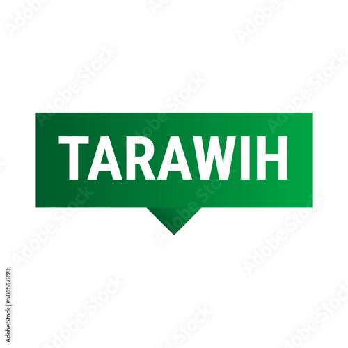 Tarawih Guide Dark Green Vector Callout Banner with Tips for a Fulfilling Ramadan Experience © Waqar