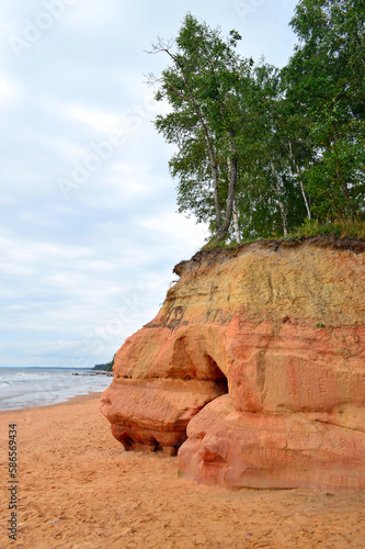 Sandstone cave on the beach