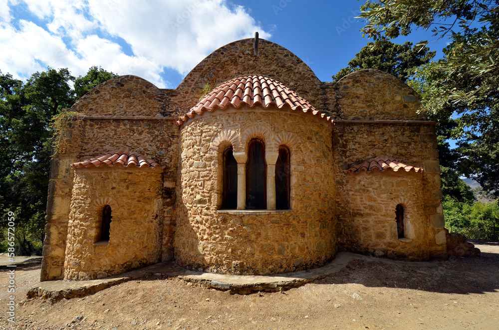 Greece, Crete, Byzantine church of Agios Panteleimon Greece, Crete, Byzantine church of Agios Panteleimon