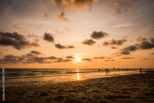 sunset on the beach