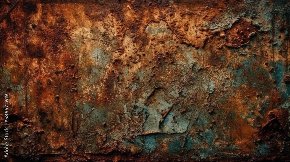 Old Grunge rusty copper bronze texture, background. Generative AI Old Grunge rusty copper bronze texture, background. Generative AI