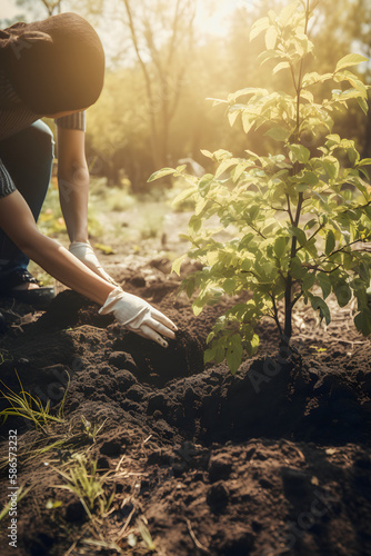 Planting Trees for a Sustainable Future  Community Garden and Environmental Conservation - Promoting Habitat Restoration and Community Engagement on Earth Day