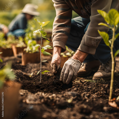 Planting Trees for a Sustainable Future  Community Garden and Environmental Conservation - Promoting Habitat Restoration and Community Engagement on Earth Day