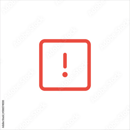 Square Attention red sign w...
