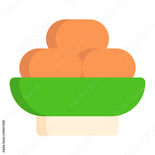 Colorful dates fruit in flat icon. Ramadan, mubarak, islam, arab, dessert, iftar