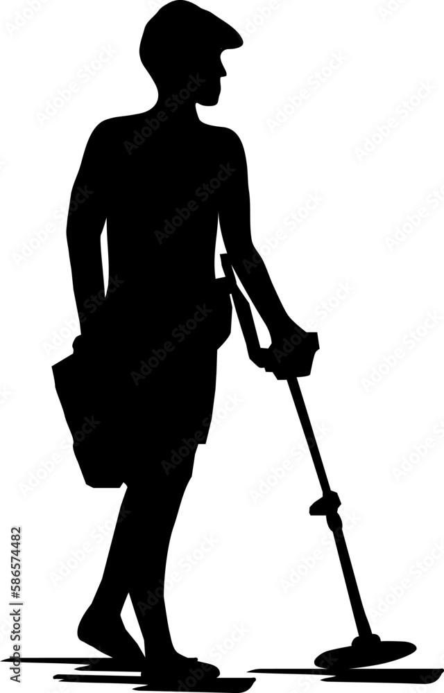 metal detectorist silhouette for print, poster, card, craft, mugs, bags, invitations, and parties. metal detectorist silhouette for print, poster, card, craft, mugs, bags, invitations, and parties.
