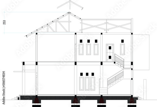 Dream luxury home blueprint illustration, dream home layout blueprint vector