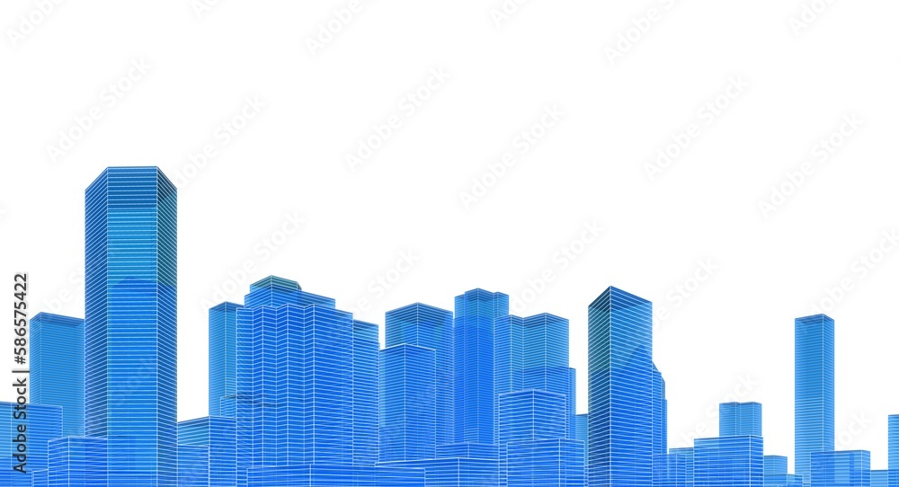 blue city skyline