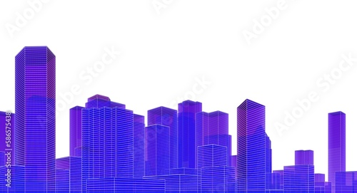 blue city skyline