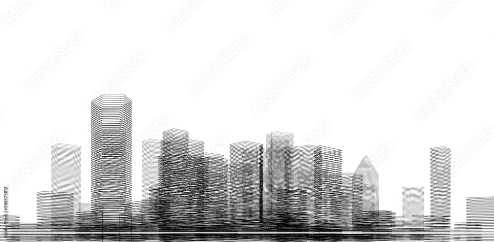 Obraz premium city skyline