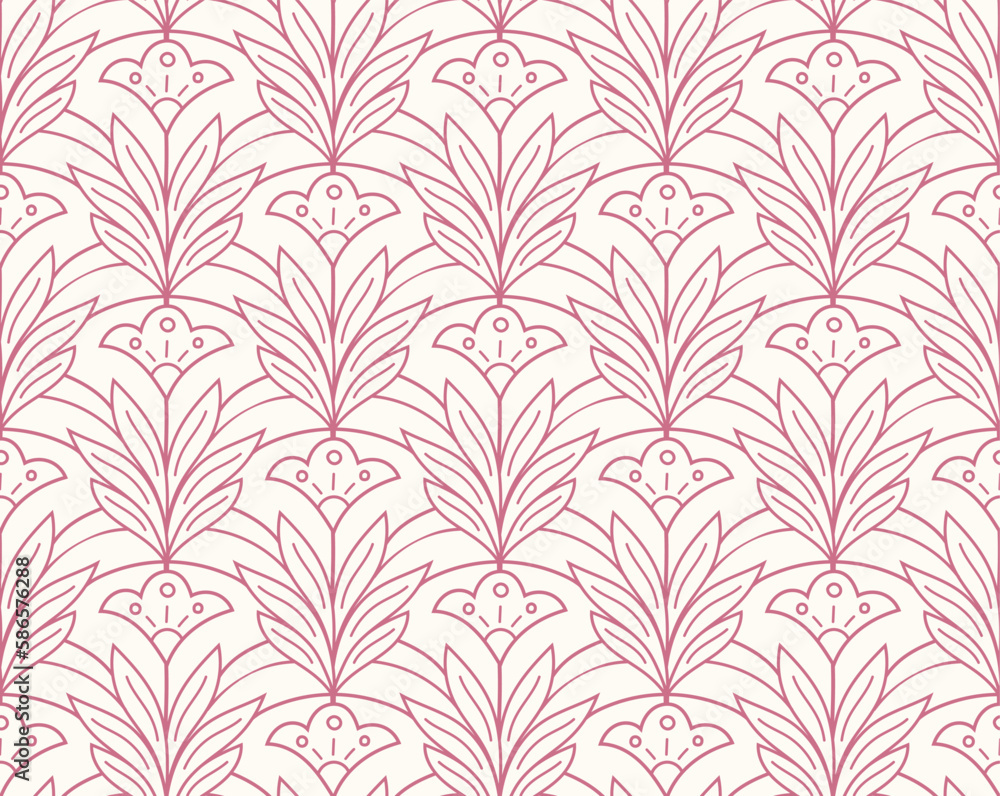 Damask organic leaves seamless pattern. Vector retro style background print. Decorative flower texture. Damask organic leaves seamless pattern. Vector retro style background print. Decorative flower texture.