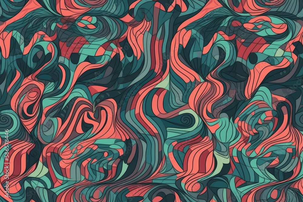 vibrant and colorful pattern. Generative AI