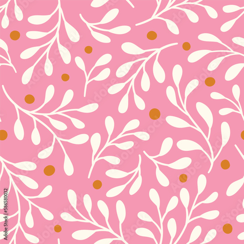 Wallpaper Mural Seamless pattern with tropical leaves. Vector botanical illustration. Summer background for print, wallpaper, fabric. Torontodigital.ca