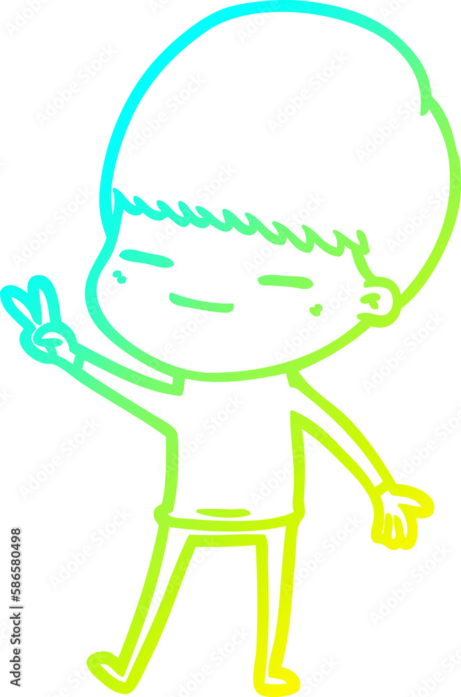 cold gradient line drawing cartoon smug boy cold gradient line drawing cartoon smug boy