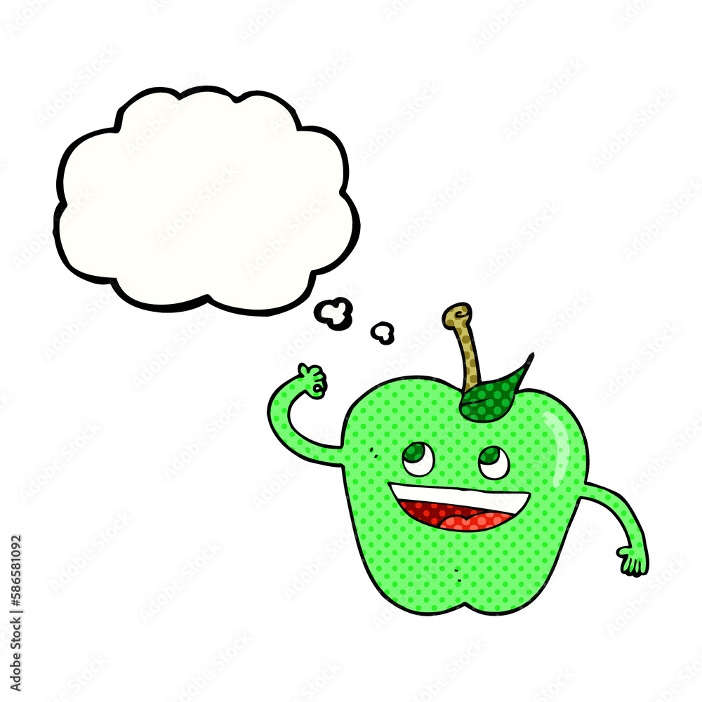 thought bubble cartoon apple thought bubble cartoon apple