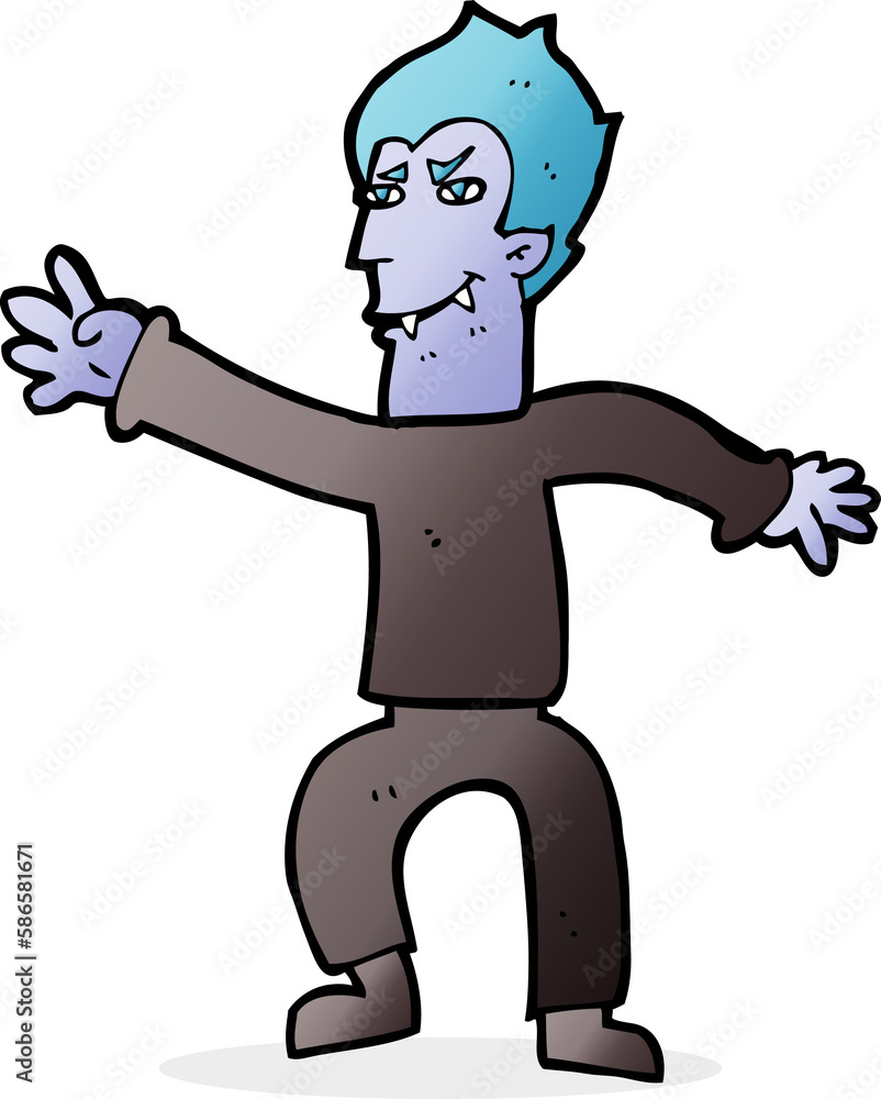 cartoon vampire man