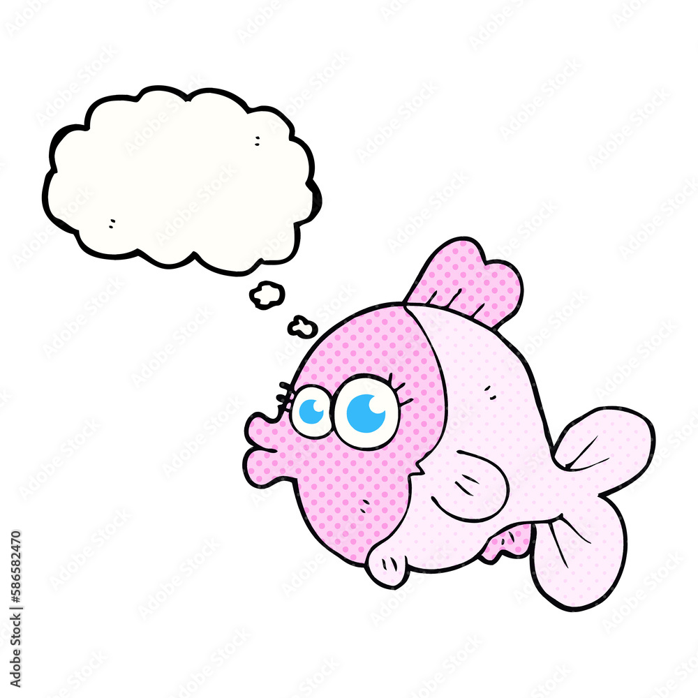 funny thought bubble cartoon fish with big pretty eyes funny thought bubble cartoon fish with big pretty eyes