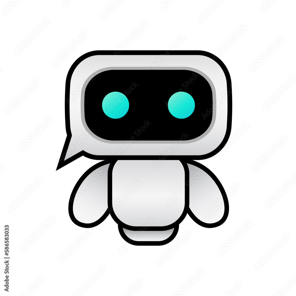 illustration vector chat robot design kawaii illustration vector chat robot design kawaii