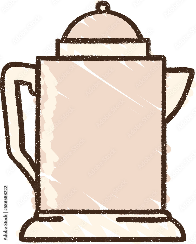 Coffee Kettle Chalk Drawing Coffee Kettle Chalk Drawing