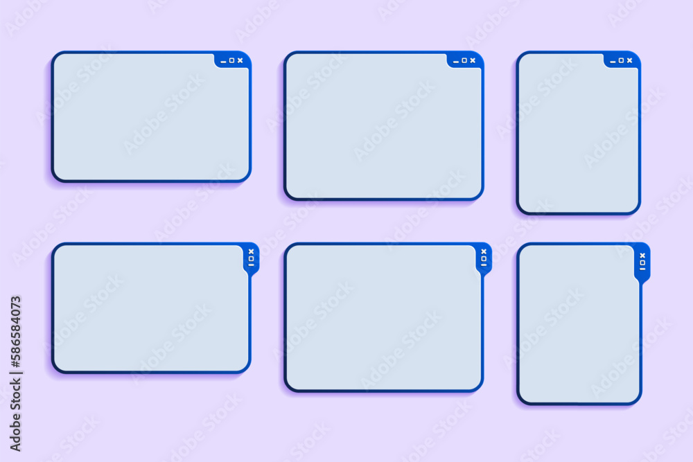 3d Dialog Boxes Illustration Vector 3d Dialog Boxes Illustration Vector