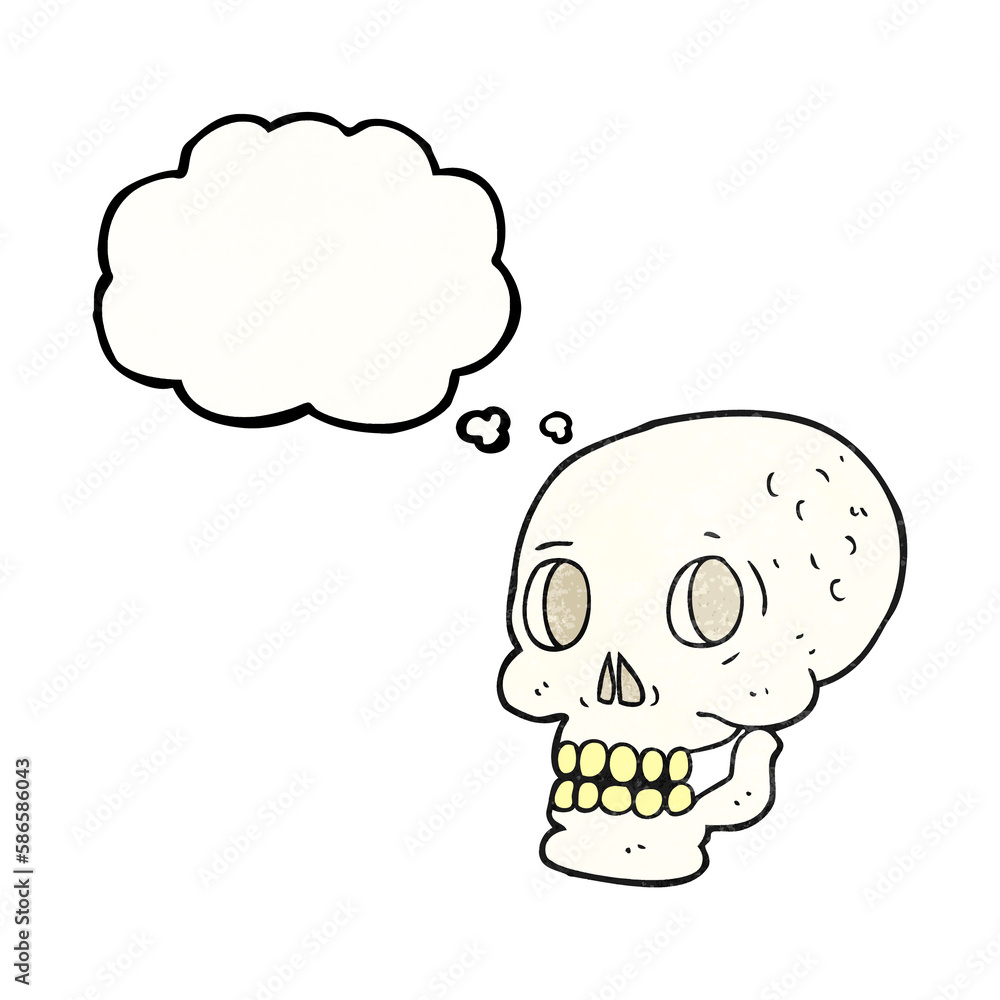 thought bubble textured cartoon halloween skull thought bubble textured cartoon halloween skull