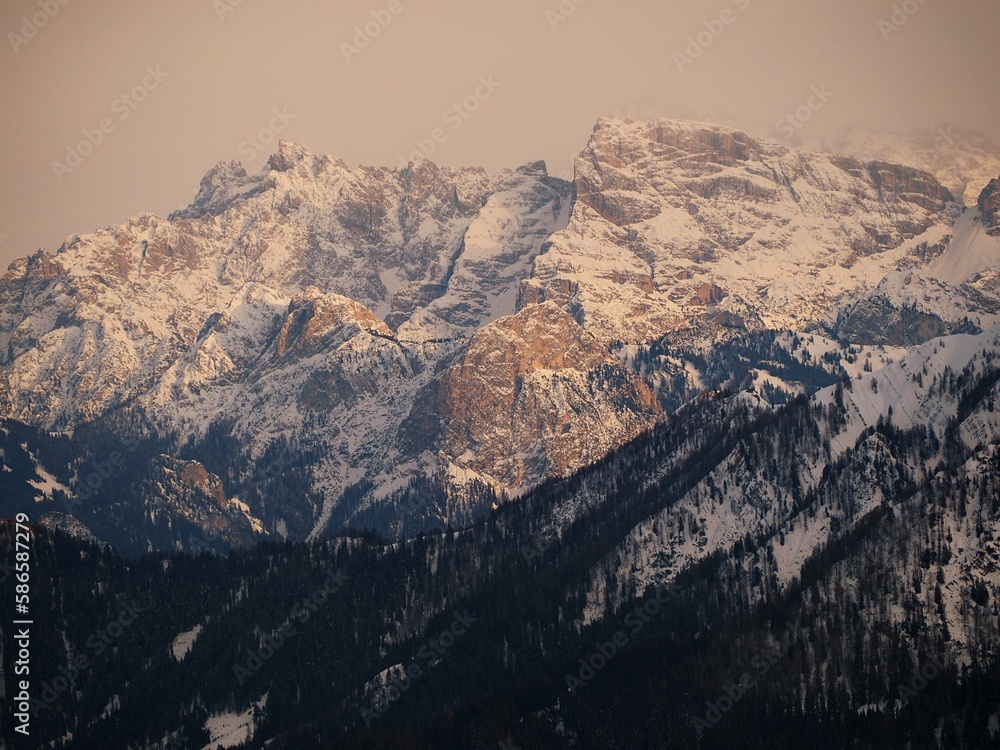 landscape in the morning in Dolomiti