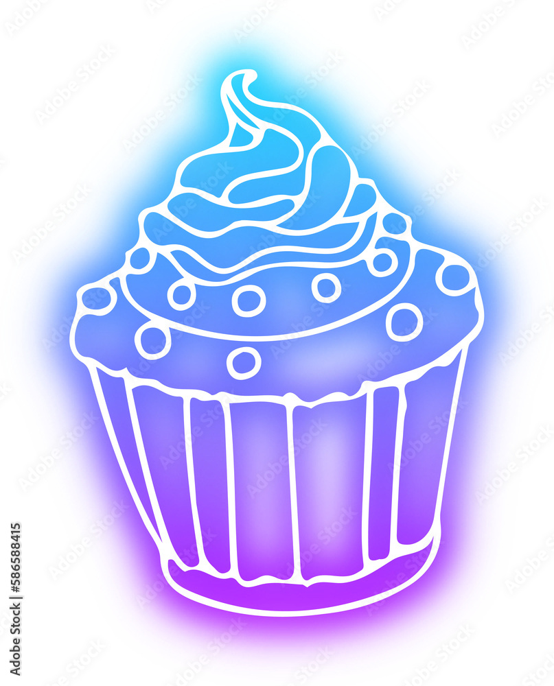 Set of dessert neon Set of dessert neon