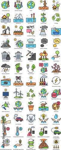 Global Warming Icon Set