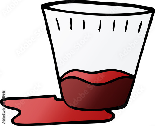cartoon doodle of a spilt drink