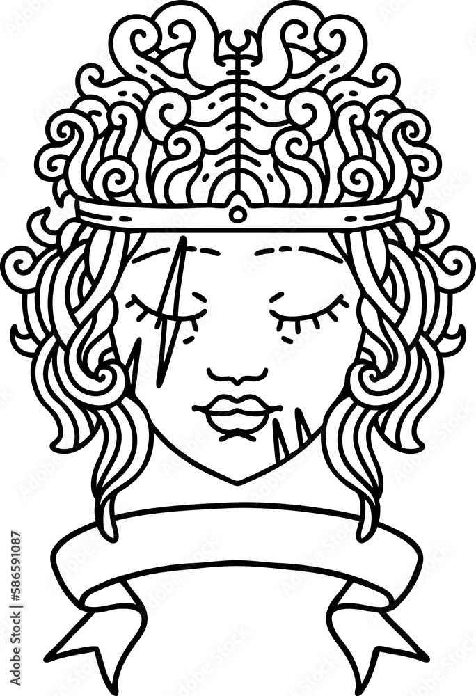 human barbarian character with banner illustration human barbarian character with banner illustration