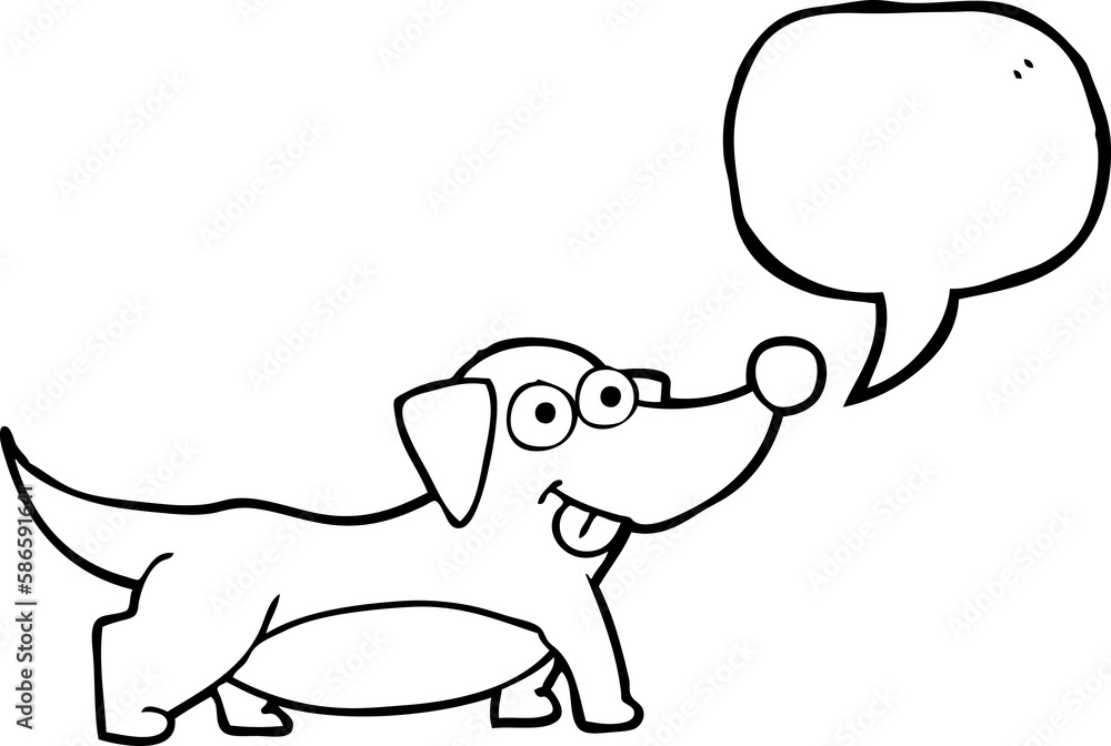 speech bubble cartoon happy little dog speech bubble cartoon happy little dog