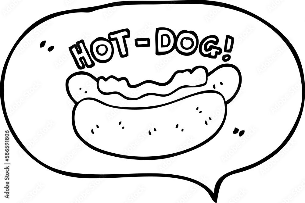 speech bubble cartoon hotdog speech bubble cartoon hotdog