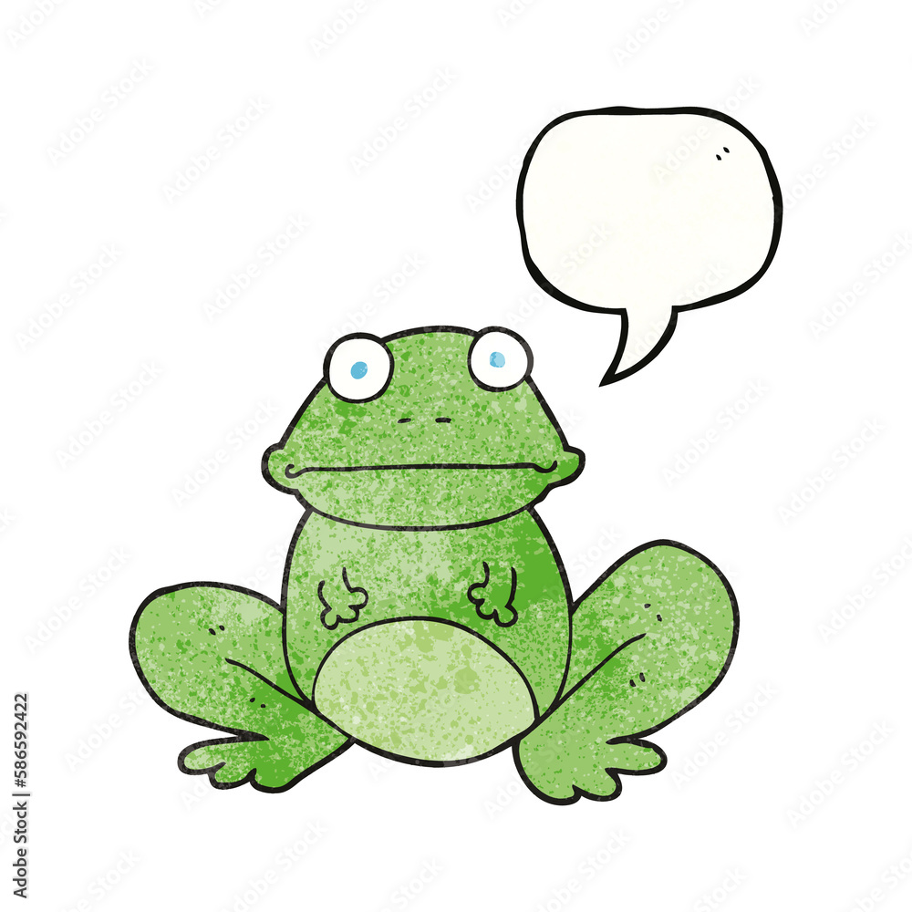 speech bubble textured cartoon frog speech bubble textured cartoon frog
