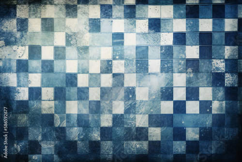 Elegant Vintage Blue Striped Abstract Background (AI Generated)