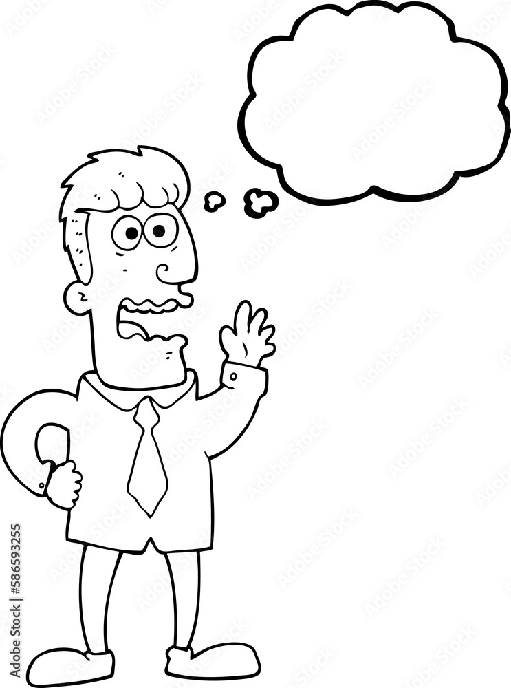 thought bubble cartoon businessman thought bubble cartoon businessman