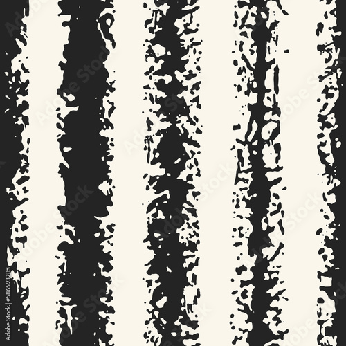 Splattered Ink Textured Striped Pattern