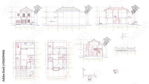 Dream luxury home blueprint illustration, dream home layout blueprint vector