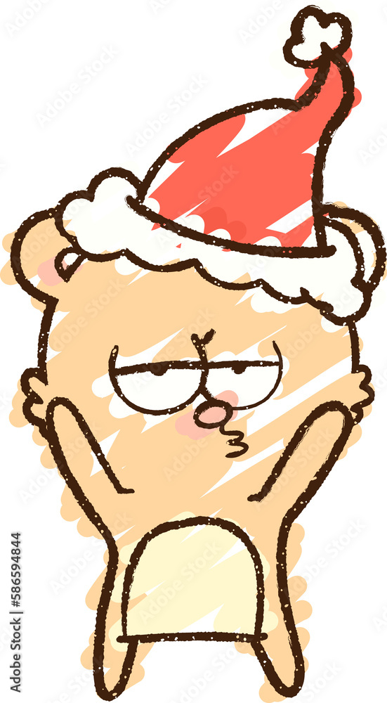 Christmas Bear Chalk Drawing Christmas Bear Chalk Drawing