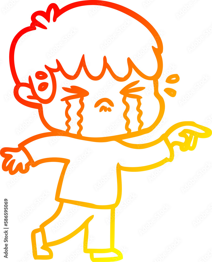 warm gradient line drawing cartoon boy crying warm gradient line drawing cartoon boy crying