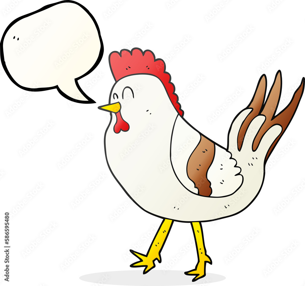 speech bubble cartoon chicken