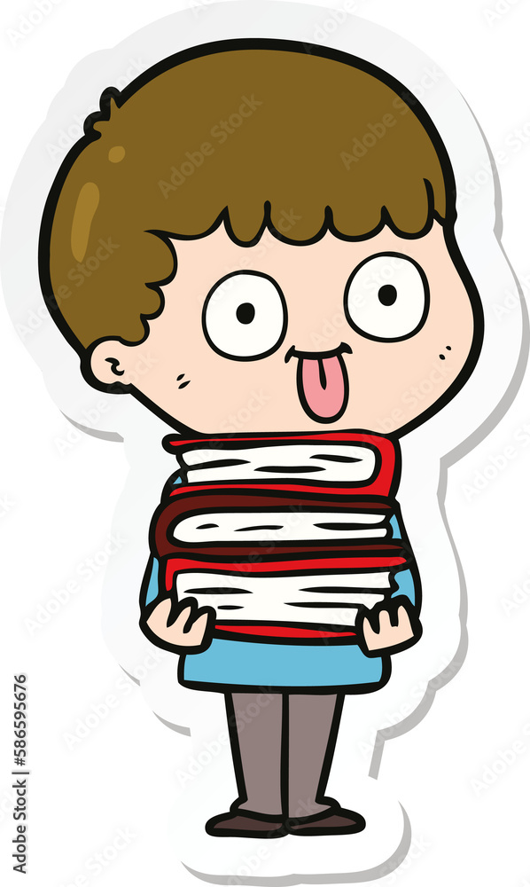 sticker of a cartoon man staring sticker of a cartoon man staring