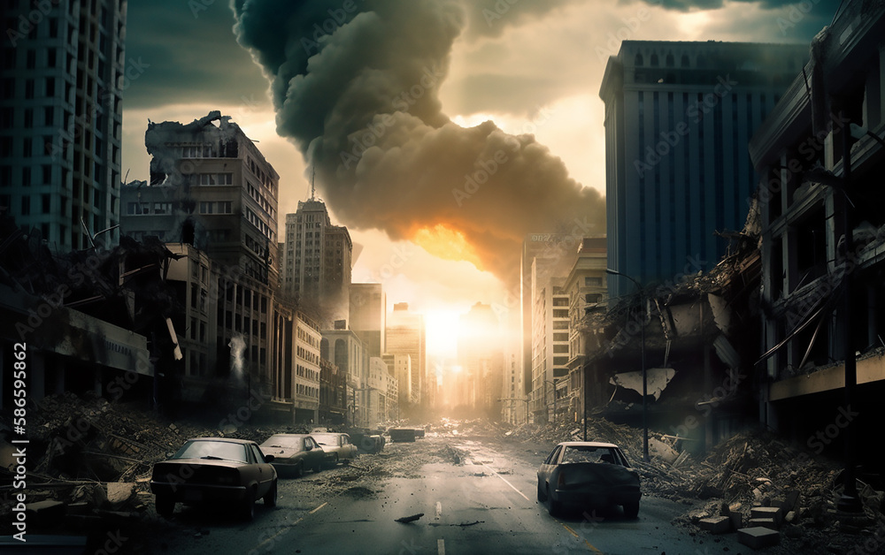 Apocalypse. A stark depiction of the repercussions of anomaly weather conditions in cities, where extreme weather events disrupt the urban fabric.