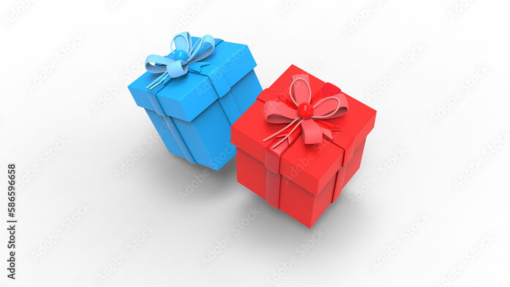 gift box top view with shadow 3d render gift box top view with shadow 3d render