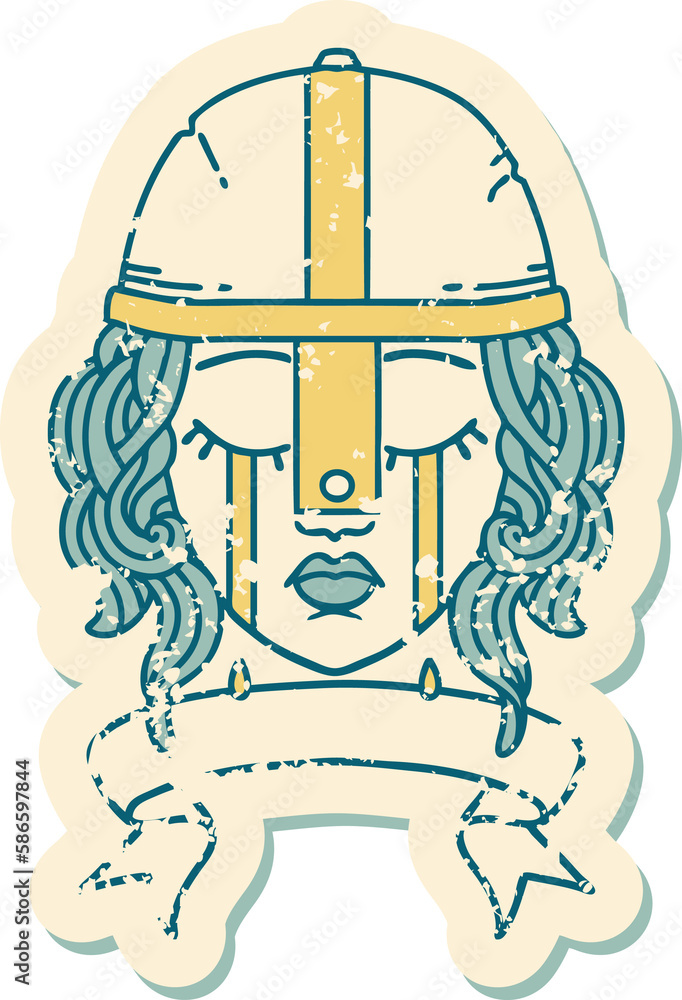 crying human fighter character with banner illustration crying human fighter character with banner illustration