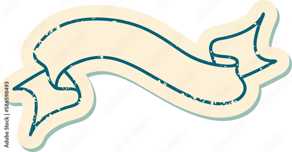 distressed sticker tattoo style icon of a banner